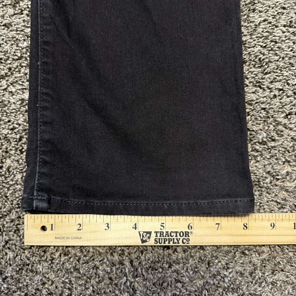 True Religion Jeans Mens 36 Black‎ Ricky Relaxed Straight Denim USA Made Flap